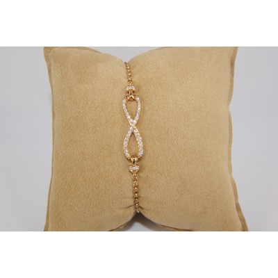 18 karat rose gold diamond bracelet.