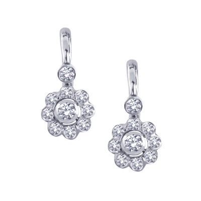 Platinum Diamond Drop Earrings