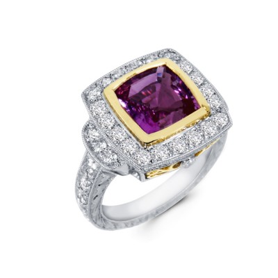Platinum Diamond and Pink Sapphire