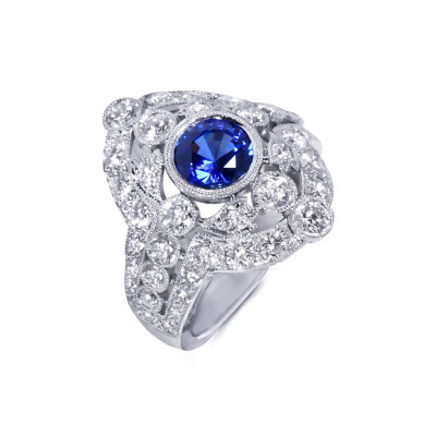Diamond and Sapphire Ring