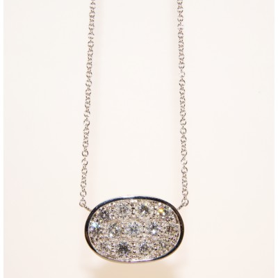18K White Gold Diamond Necklace