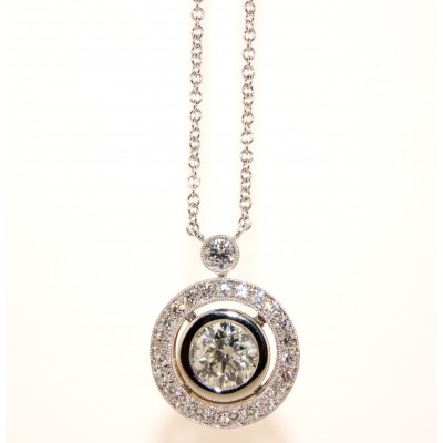 18K White Gold Diamond Necklace