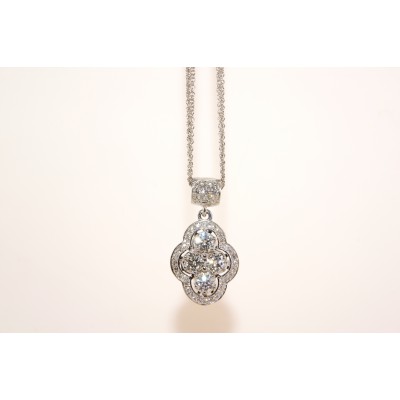 18K White Gold Diamond Necklace