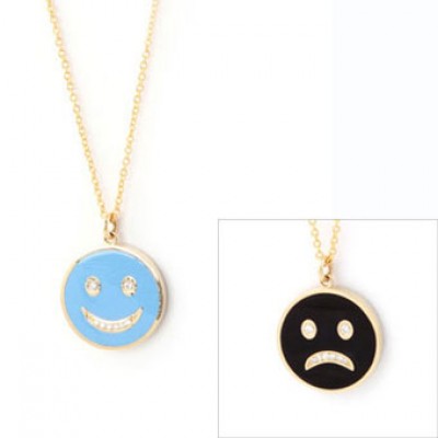 Happy Sad Colored Necklace