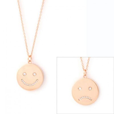 Happy Sad Face Necklace