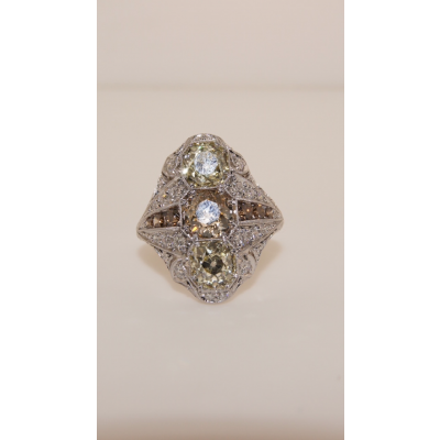 Vintage Platinum Diamond Ring 