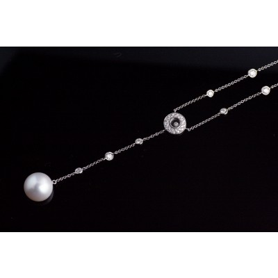 Diamond and South Sea pearl necklace