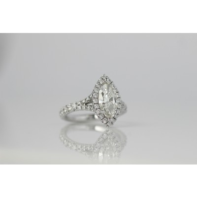 Platinum engagement ring.
