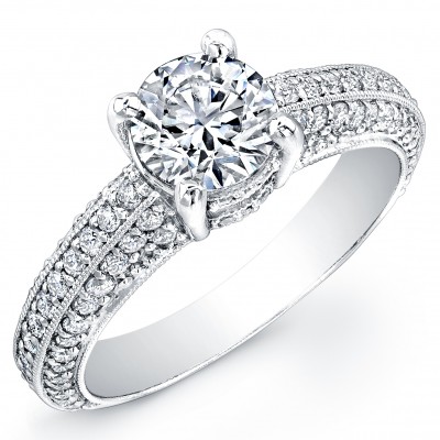 Platinum Diamond Engagement  Ring