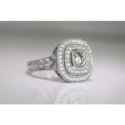 A Diamond platinum ring.