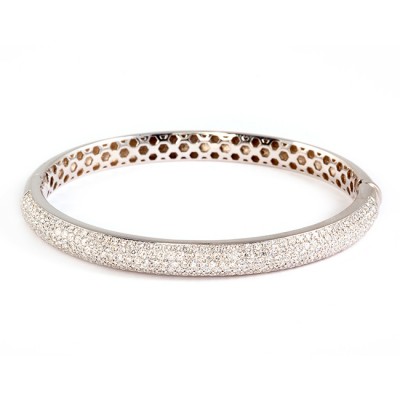 White Gold Diamond Bangle