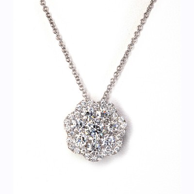 White Gold Diamond Pendant 