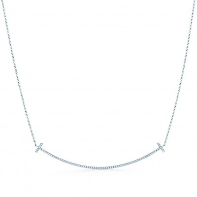 18 karat white gold diamond necklace