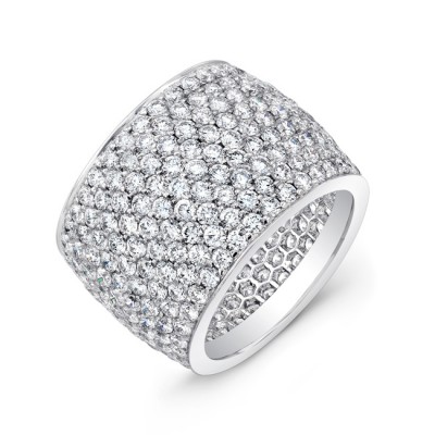 Platinum Diamond Wide Eternity Band