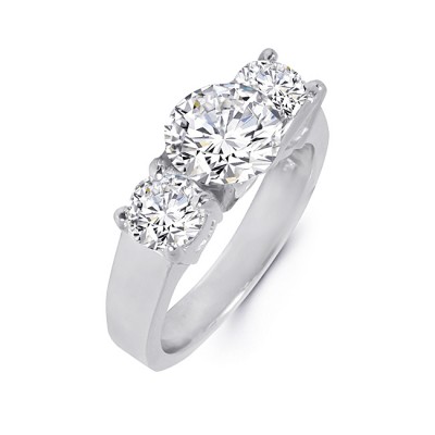18K White Gold Diamond Engagement Ring