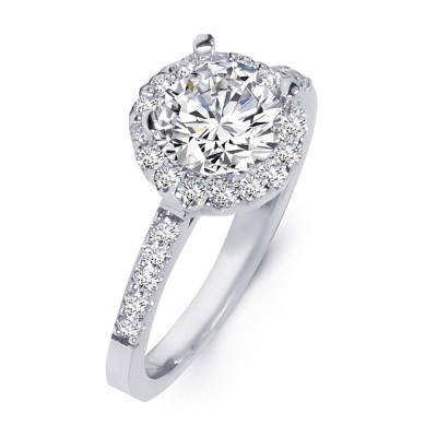 18K White Gold Diamond Engagement Ring