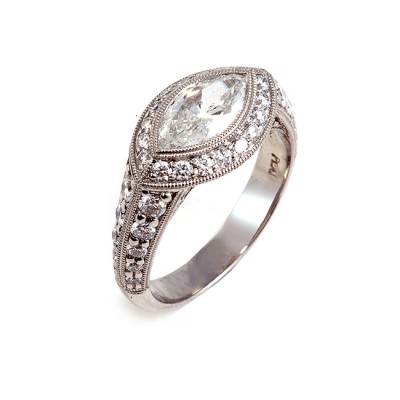 Platinum Marquise Diamond Ring