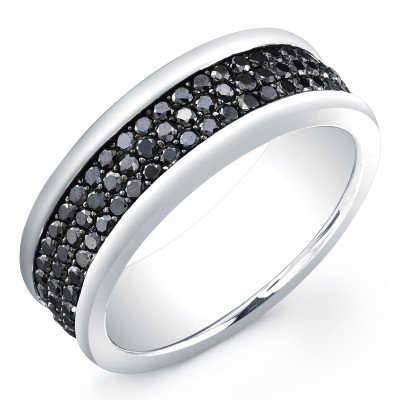 18K White Gold Diamond Band