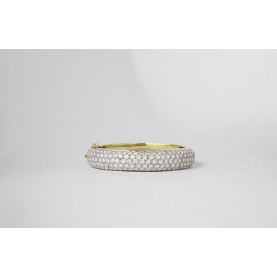 Wide pave Bangle.