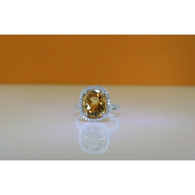 Yellow Zircon Ring
