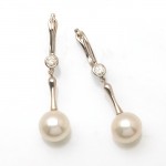 White Pearl Drop Earrings