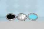 Turquoise, Mother of Pearl and Onyx Earrings