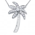 DIamond Palm Tree Necklace
