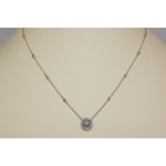 Platinum and Rose Gold Diamond Pendant