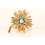 Gold Vintage Flower Pin