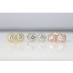 Halo Diamond Dainty Earrings.