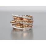 Diamond Rose and white gold Band.