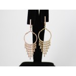 18 karat yellow diamond dangle earrings.