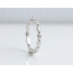 18 Karat White Gold Marquise Hand made Eternity Diamond Band.