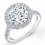 Platinum Diamond Halo Engagement Ring