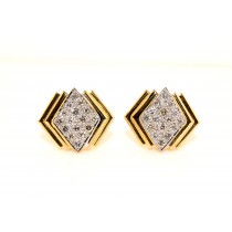 18K Yellow Gold Diamond earrings