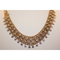 Hand made 18 karat diamond necklace.