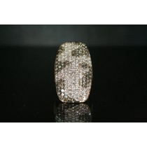White and Champagne color diamond ring