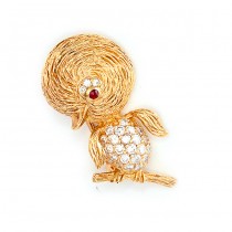 Yellow Gold Duck Pin