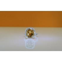 Yellow Zircon Ring