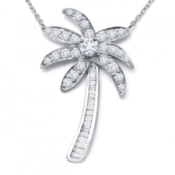 DIamond Palm Tree Necklace