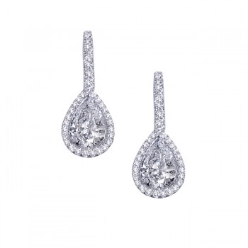 Platinum Diamond Drop Earrings