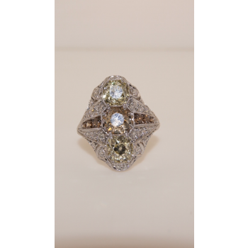 Vintage Platinum Diamond Ring 