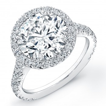 Platinum Diamond Halo Engagement Ring