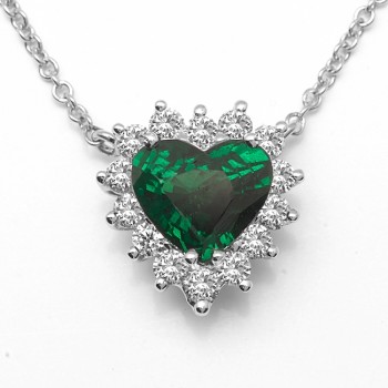 Tsavorite Heart Necklace
