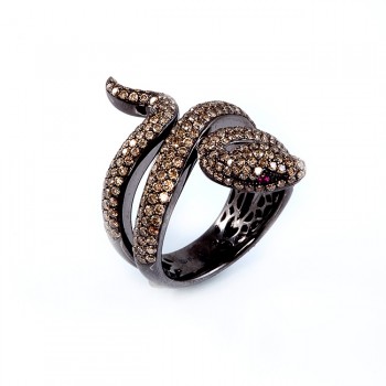 White Gold Snake Ring